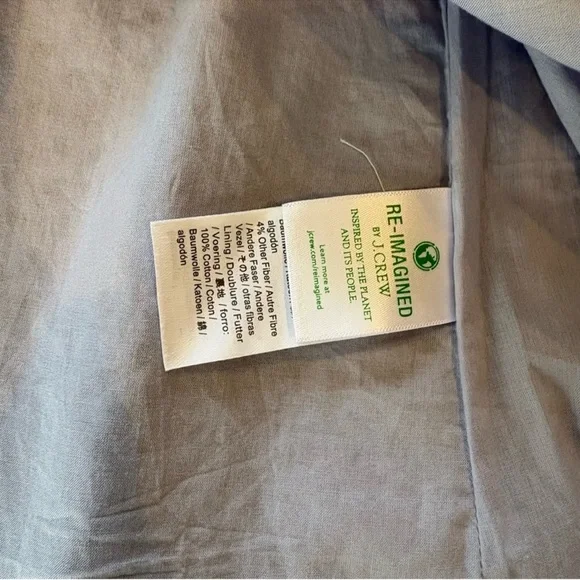 J Crew Button-Front Eyelet Dress Peri Shadow Size 10 - Picture 11 of 13